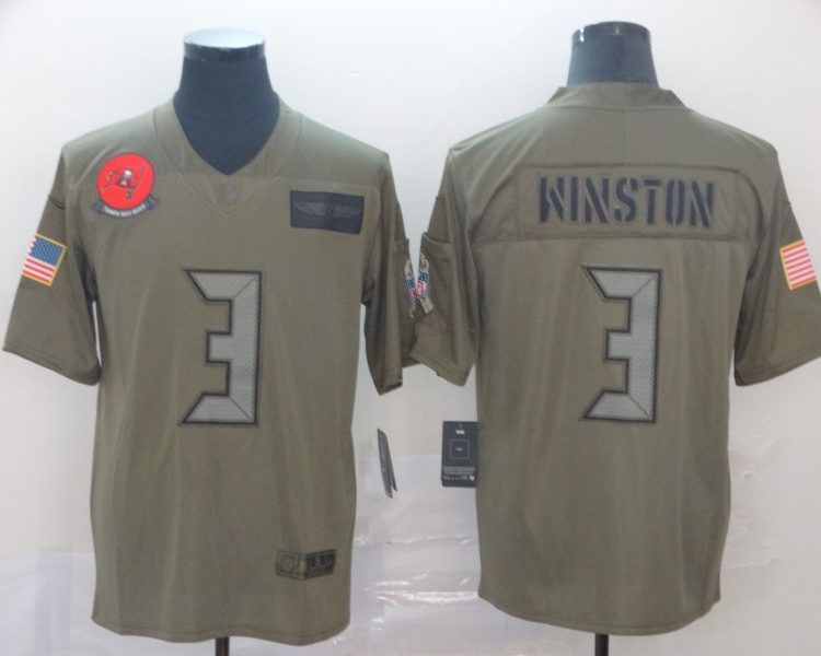 Men's Tampa Bay Buccaneers Jameis Winston #3 Brown Jersey