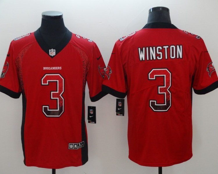 Men's Tampa Bay Buccaneers Jameis Winston #3 Red Jersey