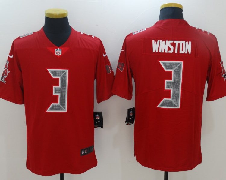 Men's Tampa Bay Buccaneers Jameis Winston #3 Red Jersey