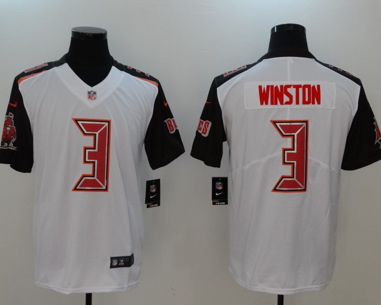 Men's Tampa Bay Buccaneers Jameis Winston #3 White Team Jersey