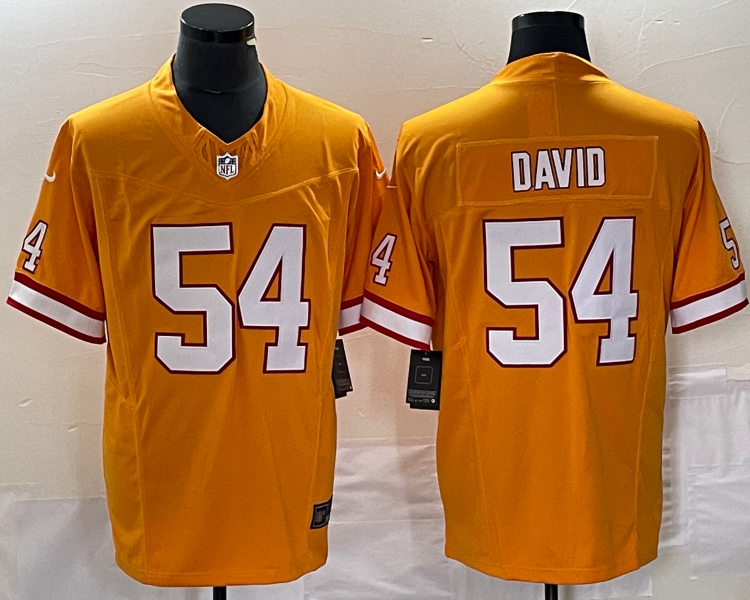 Men's Tampa Bay Buccaneers Lavonte David #54 Orange Throwback Jersey