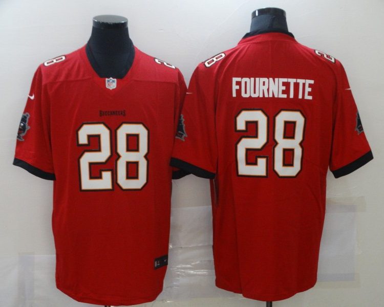 Men's Tampa Bay Buccaneers Leonard Fournette #28 Red Jersey