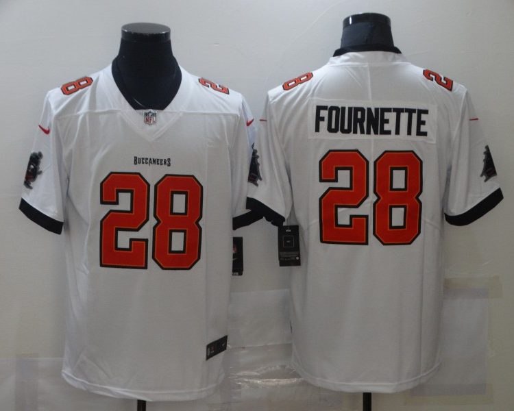 Men's Tampa Bay Buccaneers Leonard Fournette #28 White Jersey