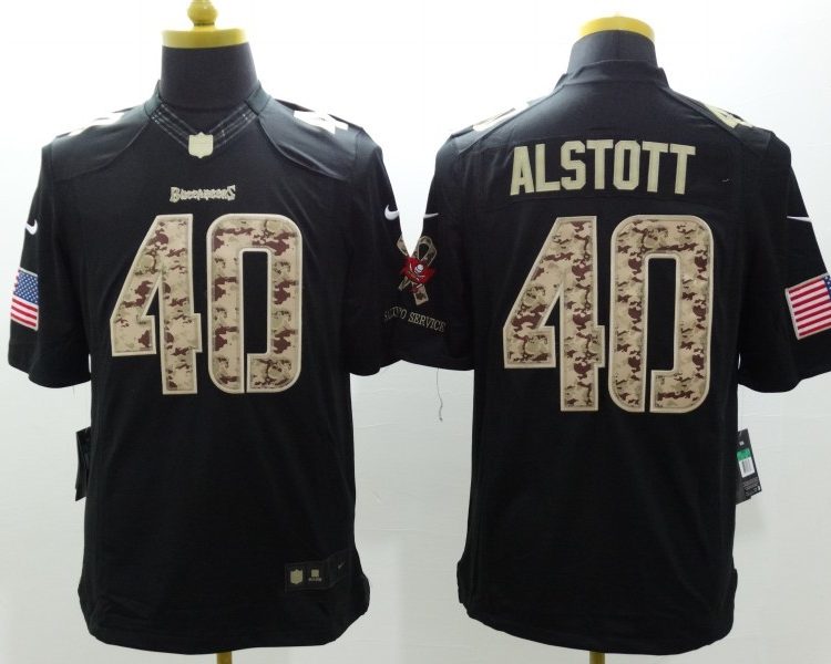 Men's Tampa Bay Buccaneers Mike Alstott #40 Black Jersey