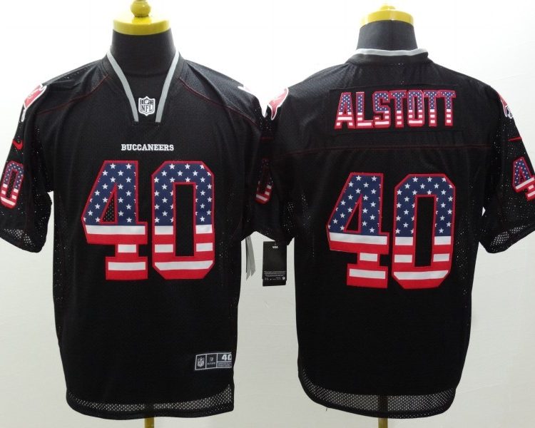 Men's Tampa Bay Buccaneers Mike Alstott #40 Black Jersey