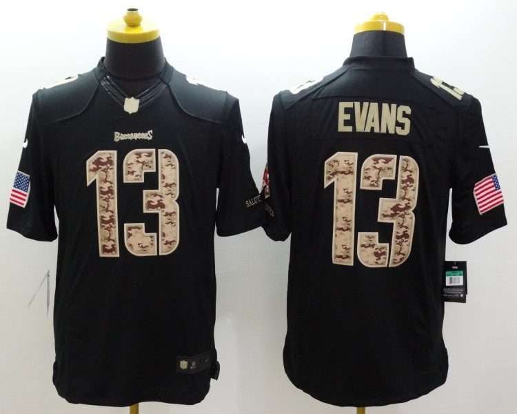 Men's Tampa Bay Buccaneers Mike Evans #13 Black Jersey