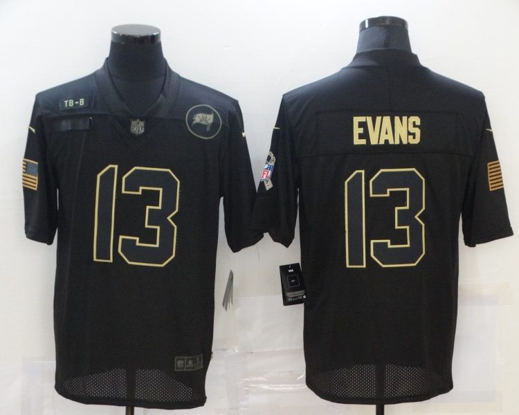Men's Tampa Bay Buccaneers Mike Evans #13 Black Jersey