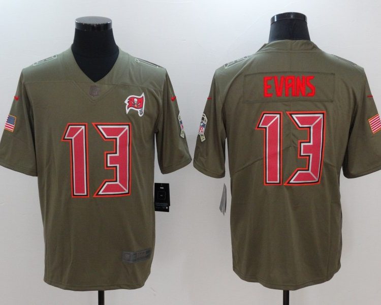 Men's Tampa Bay Buccaneers Mike Evans #13 Brown Alternate Jersey