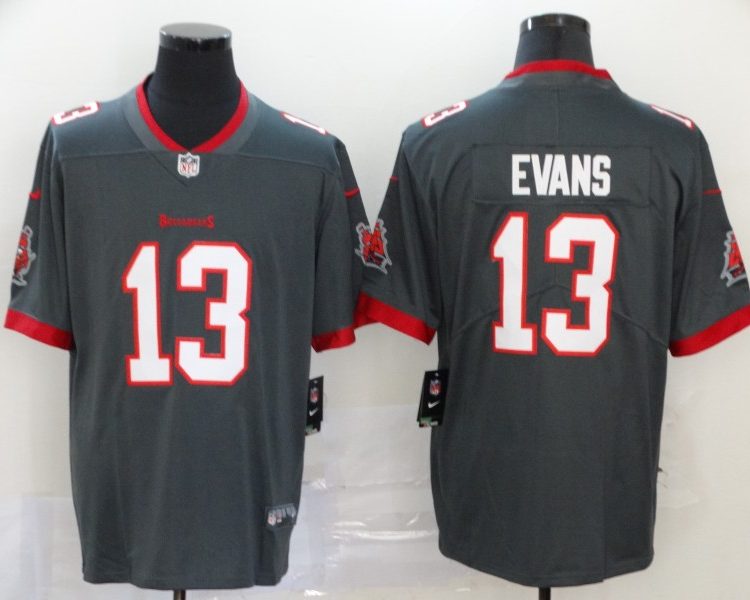 Men's Tampa Bay Buccaneers Mike Evans #13 Gray Jersey