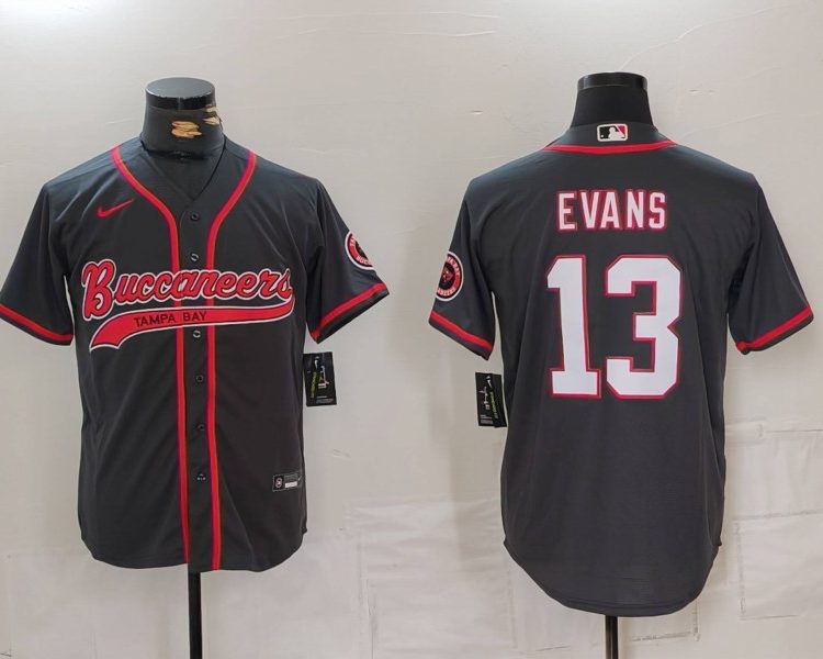 Men's Tampa Bay Buccaneers Mike Evans #13 Gray Jersey