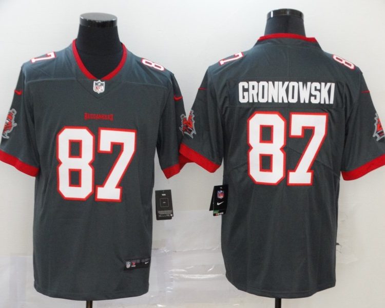 Men's Tampa Bay Buccaneers Rob Gronkowski #87 Gray Vapor Limited Jersey
