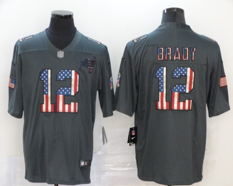 Men's Tampa Bay Buccaneers Tom Brady #12 Black Alternate Jersey