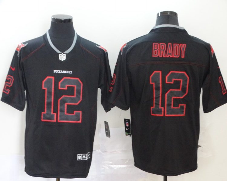 Men's Tampa Bay Buccaneers Tom Brady #12 Black Alternate Jersey