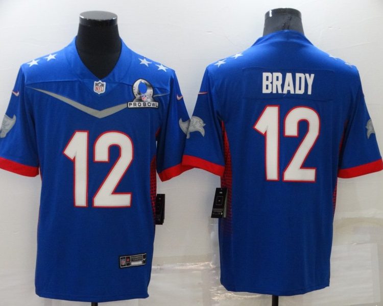 Men's Tampa Bay Buccaneers Tom Brady #12 Blue ALL STAR Jersey