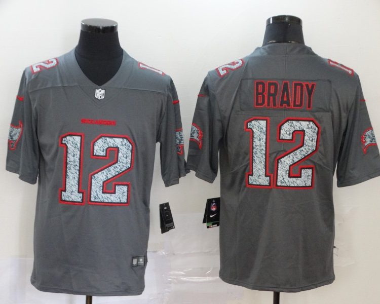 Men's Tampa Bay Buccaneers Tom Brady #12 Gray Alternate Jersey