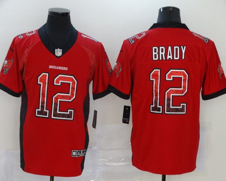 Men's Tampa Bay Buccaneers Tom Brady #12 Red Authentic Jersey