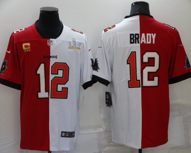 Men's Tampa Bay Buccaneers Tom Brady #12 Red/White Jersey