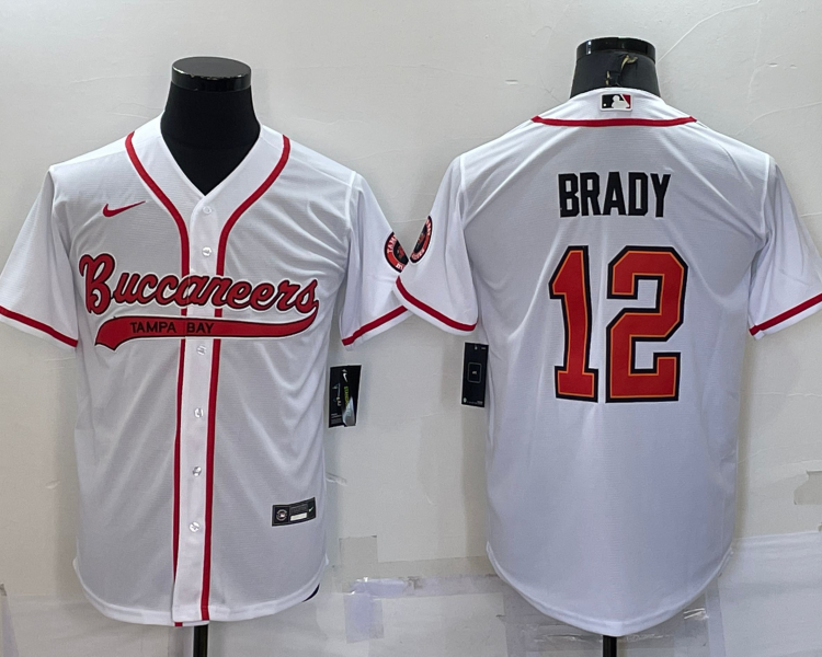 Men's Tampa Bay Buccaneers Tom Brady #12 White Jersey Joint Edition