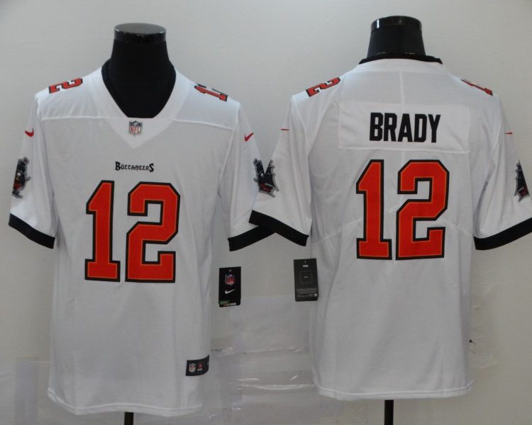 Men's Tampa Bay Buccaneers Tom Brady #12 White Jersey