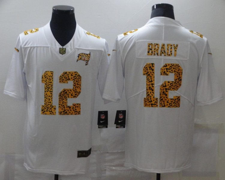 Men's Tampa Bay Buccaneers Tom Brady #12 White Jersey