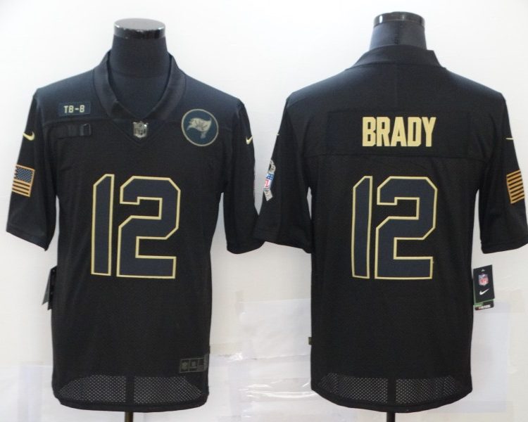 Men's Tampa Bay Buccaneers Tom Brady Black 2020 Salute To Service Limited Jersey