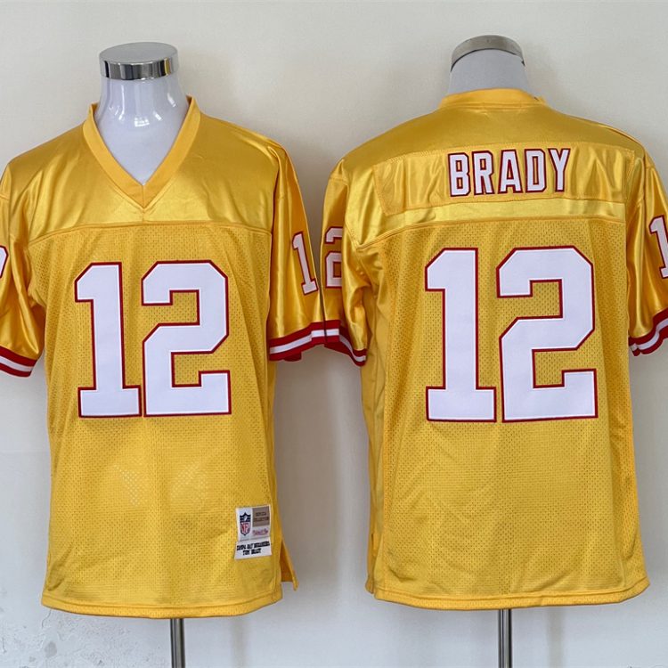 Men's Tampa Bay Buccaneers Tom Brady Mitchell & Ness Yellow Legacy Jersey