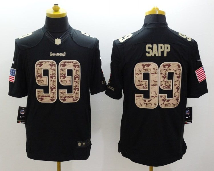 Men's Tampa Bay Buccaneers Warren Sapp #99 Black Jersey