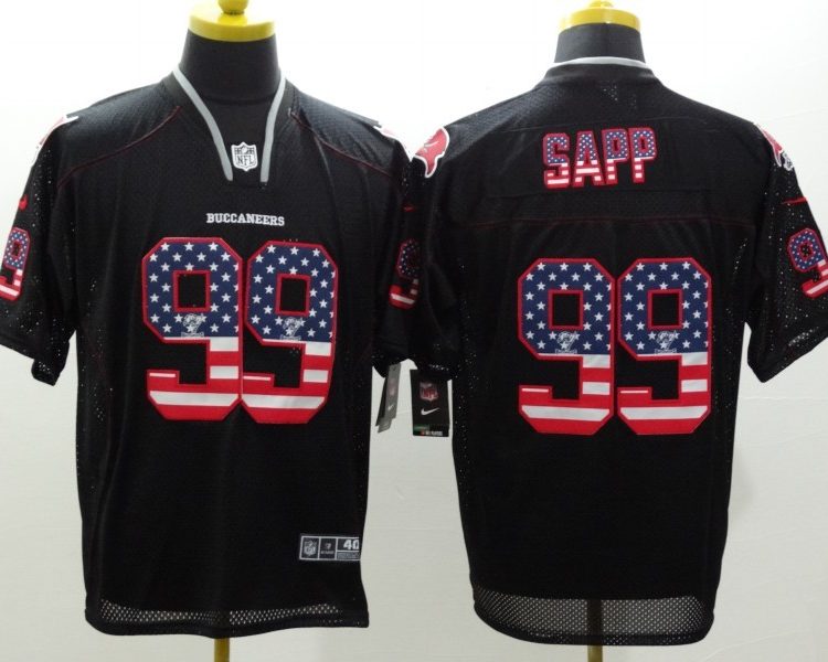 Men's Tampa Bay Buccaneers Warren Sapp #99 Black Jersey