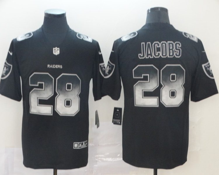 Men's Las Vegas Raiders #28 Josh Jacobs Black Authentic Jersey