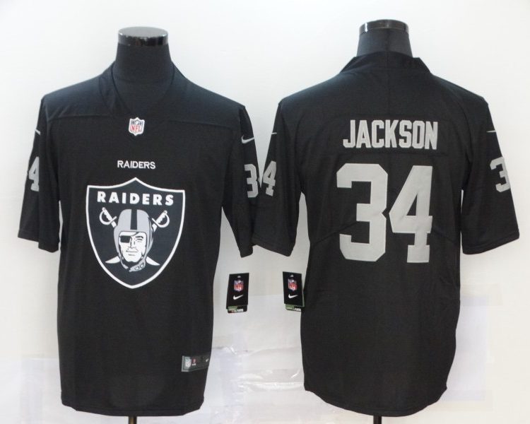 Men's Las Vegas Raiders #34 Bo Jackson Black Alternate Jersey