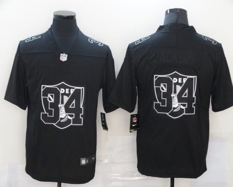 Men's Las Vegas Raiders #34 Bo Jackson Black Jersey