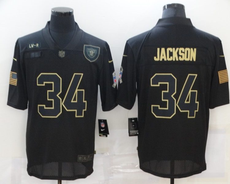 Men's Las Vegas Raiders #34 Bo Jackson Black Jersey