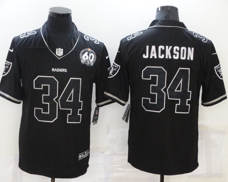 Men's Las Vegas Raiders #34 Bo Jackson Black Jersey