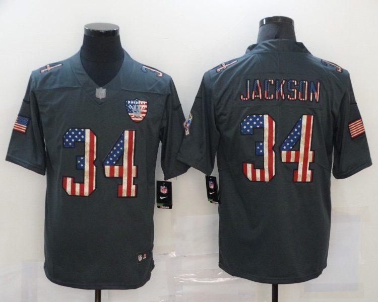 Men's Las Vegas Raiders #34 Bo Jackson Black Vapor Limited Jersey