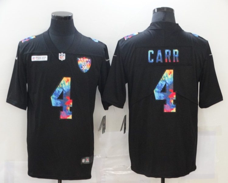 Men's Las Vegas Raiders #4 Derek Carr Black Alternate Jersey