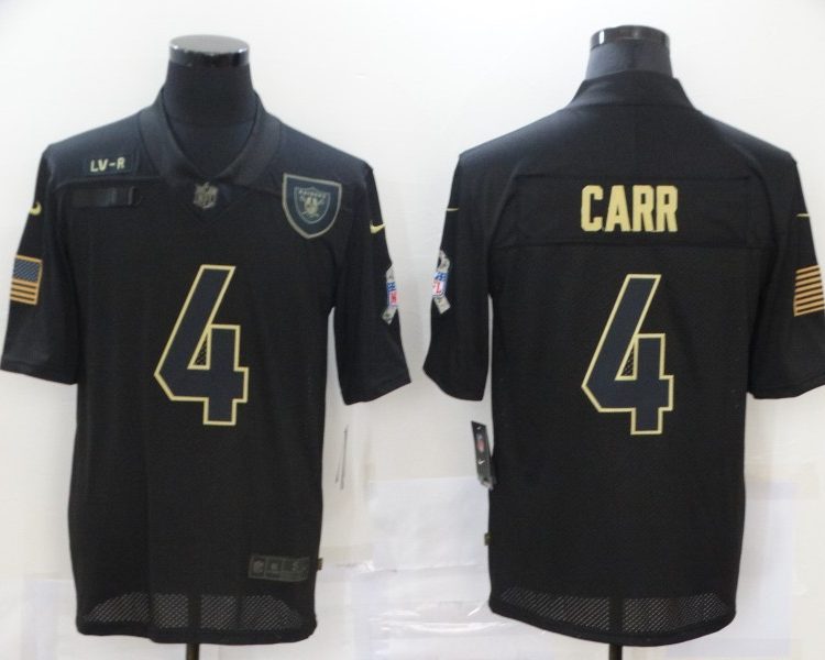 Men's Las Vegas Raiders #4 Derek Carr Black Jersey