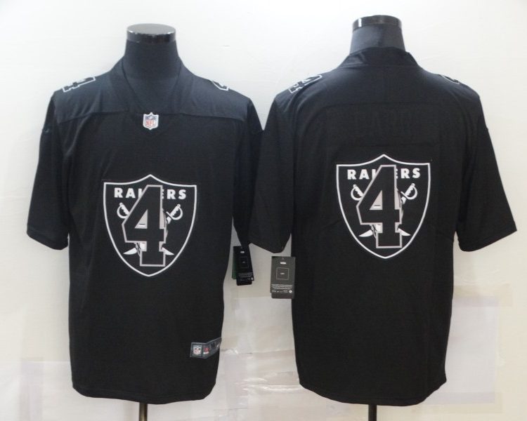 Men's Las Vegas Raiders #4 Derek Carr Black Team Jersey