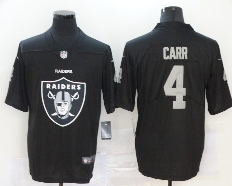 Men's Las Vegas Raiders #4 Derek Carr Black Team Jersey