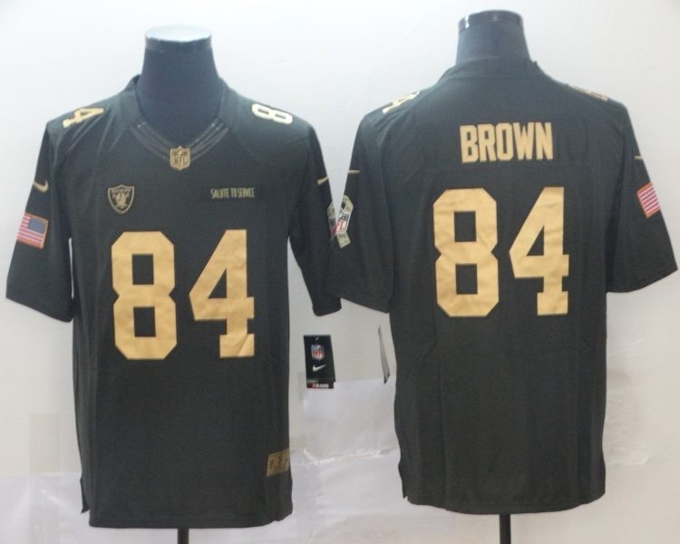 Men's Las Vegas Raiders #84 Antonio Brown Black Jersey