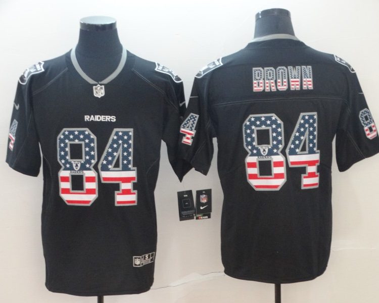 Men's Las Vegas Raiders Antonio Brown #84 Black Jersey
