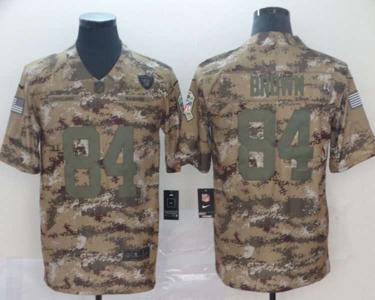 Men's Las Vegas Raiders Antonio Brown #84 Camouflage Jersey