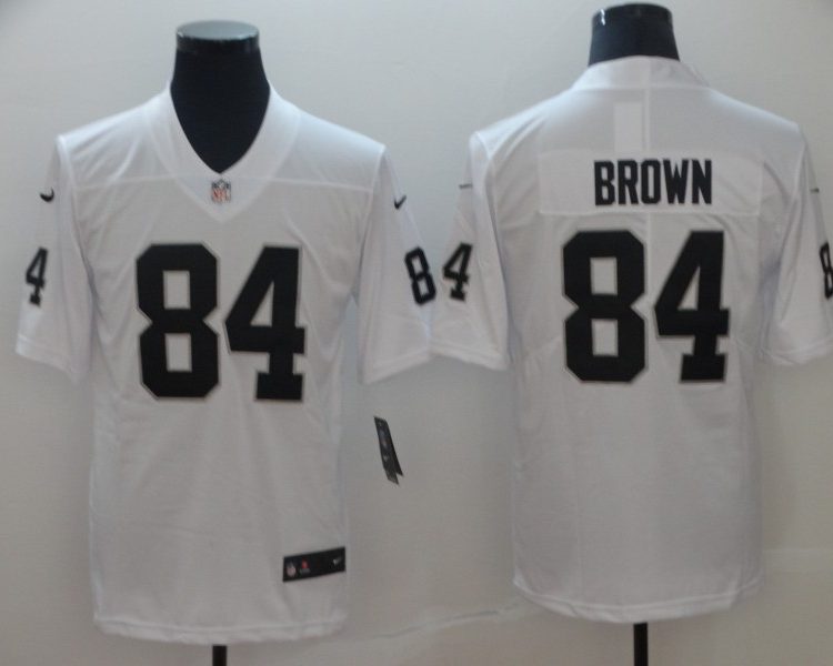 Men's Las Vegas Raiders Antonio Brown #84 White Jersey