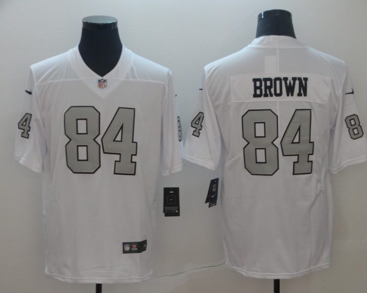 Men's Las Vegas Raiders Antonio Brown #84 White Jersey