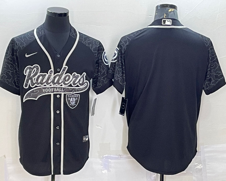 Men's Las Vegas Raiders Black RFLCTV Limited Blank Jersey