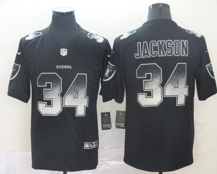 Men's Las Vegas Raiders Bo Jackson #34 Black Authentic Jersey