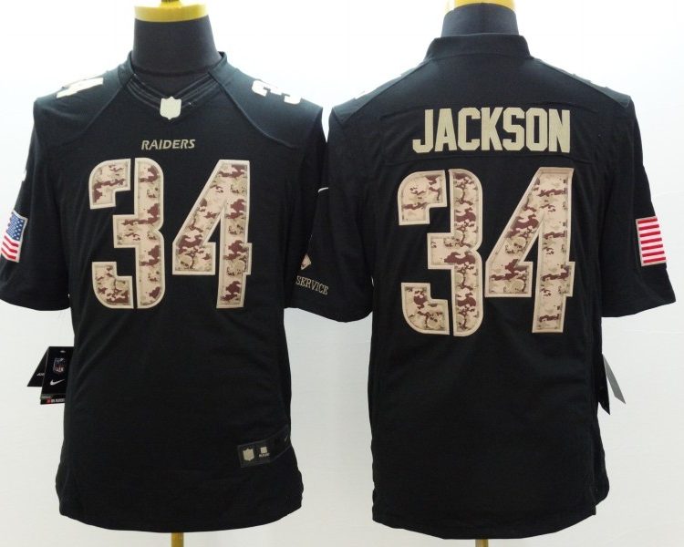 Men's Las Vegas Raiders Bo Jackson #34 Black Jersey