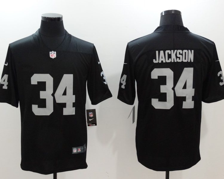 Men's Las Vegas Raiders Bo Jackson #34 Black Jersey