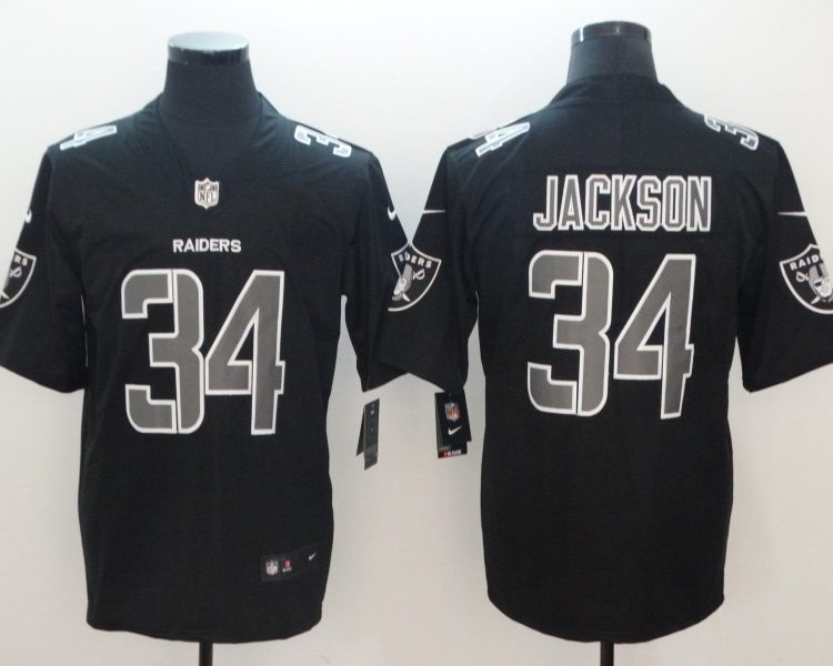 Men's Las Vegas Raiders Bo Jackson #34 Black Jersey