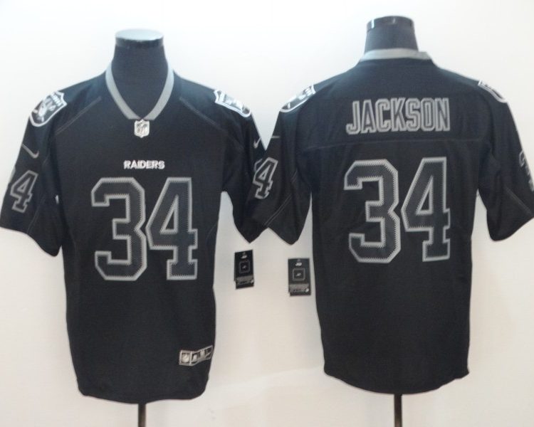 Men's Las Vegas Raiders Bo Jackson #34 Black Team Jersey