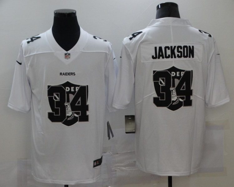 Men's Las Vegas Raiders Bo Jackson #34 White Alternate Jersey